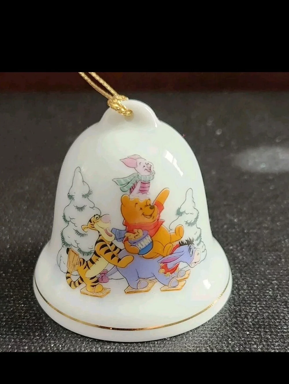 Vintage Grolier Collectibles Disney Winnie The Pooh Christmas Ornament Bell